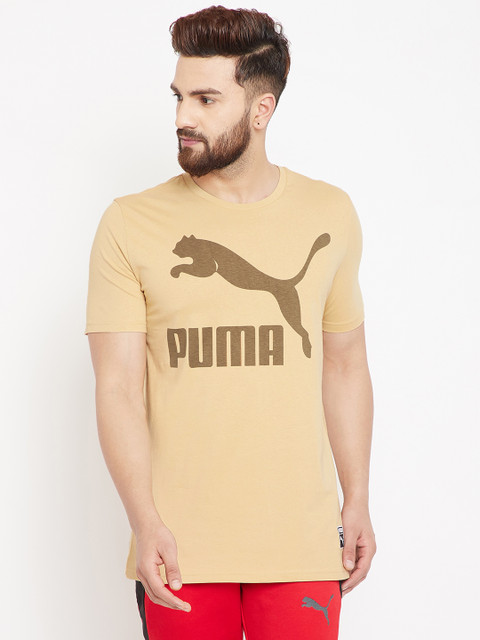 

Puma Men Beige Printed Archive Logo Tee Croissant T-shirt