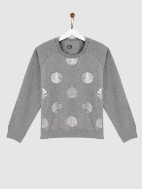 

YK Girls Grey Printed Sweatshirt