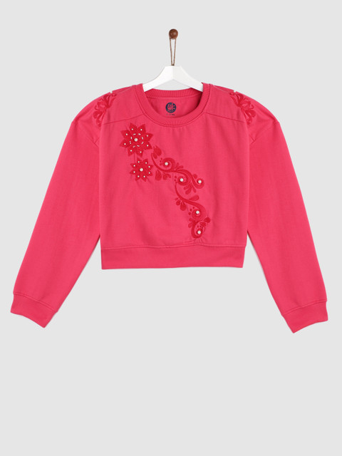 

YK Girls Pink Embroidered Sweatshirt