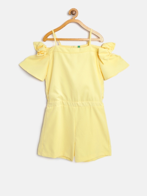 

United Colors of Benetton Girls Yellow Playsuit