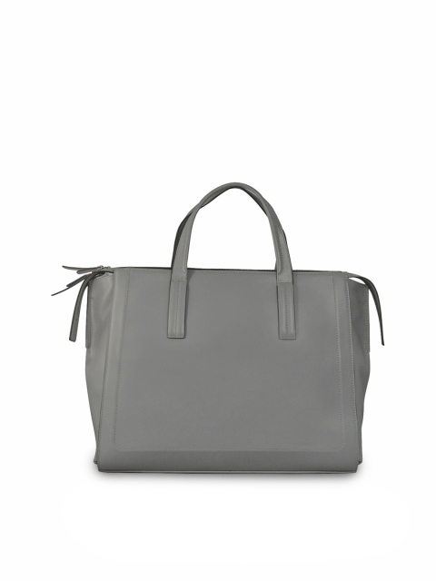 

ILEX Grey Solid Leather Handheld Bag