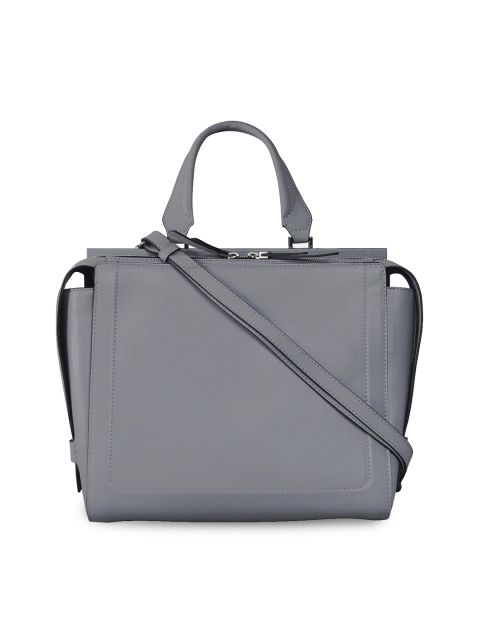 

ILEX Grey Solid Leather Handheld Bag