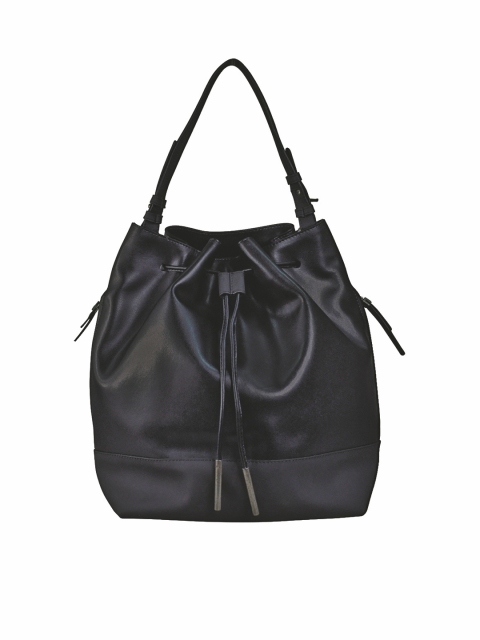 

ILEX Black Solid Hobo Bag