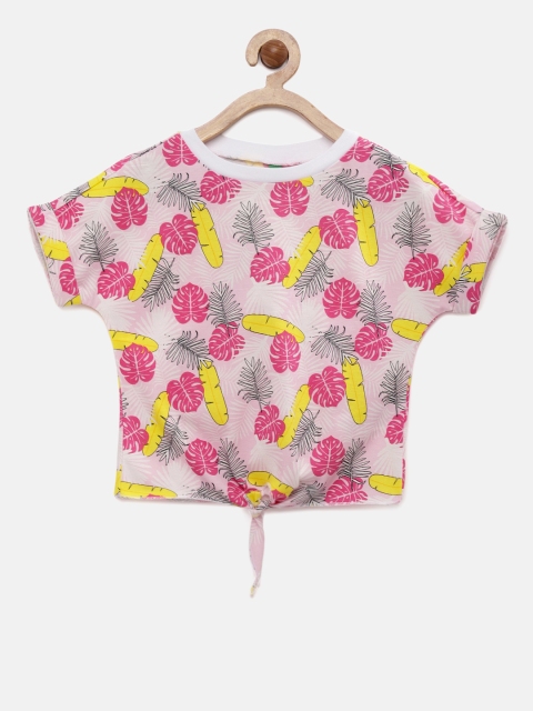 

United Colors of Benetton Girls Multicoloured Tropical Print Top, Multi