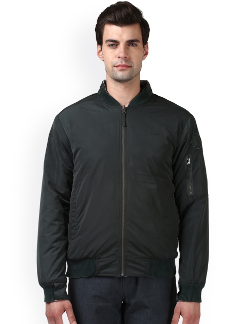 

ColorPlus Men Green Solid Bomber
