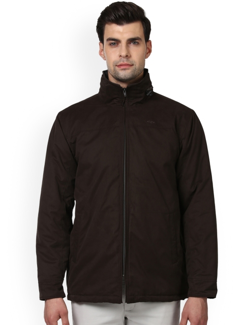 

ColorPlus Men Brown Solid Open Front Jacket