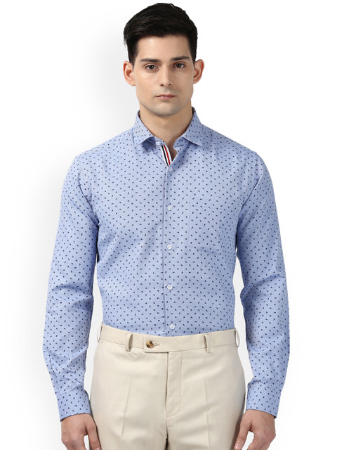 

Next Look Men Blue Slim Fit Printed Formal Shirt