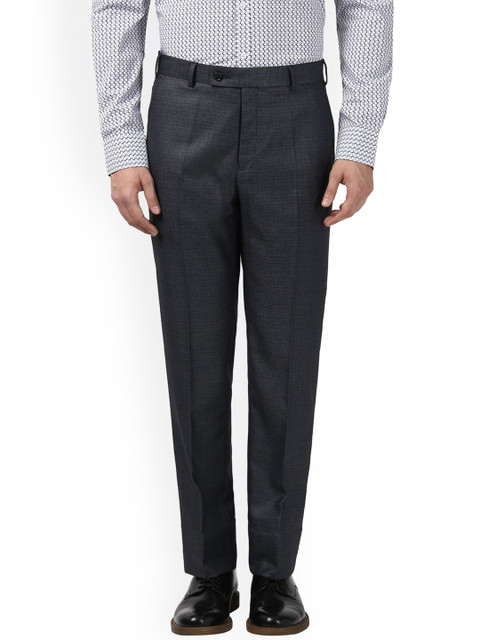 

Next Look Men Grey Regular Fit Solid Regular Trousers