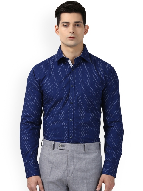 

Next Look Men Blue Slim Fit Printed Formal Shirt