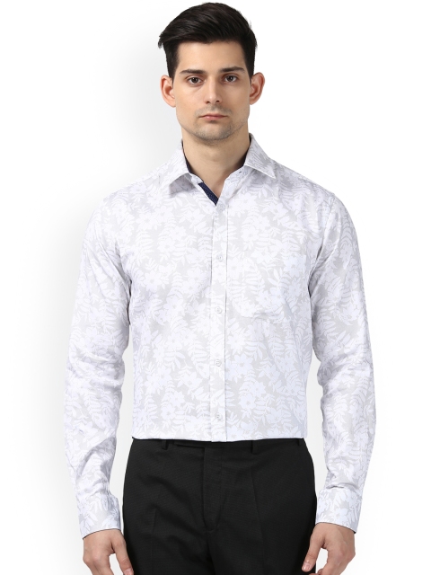 

Next Look Men White & Black Slim Fit Printed Formal Shirt