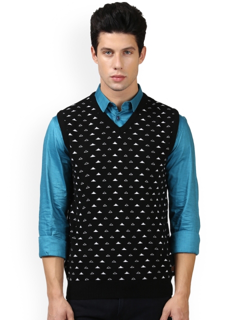 

Parx Men Black & White Printed Sweater