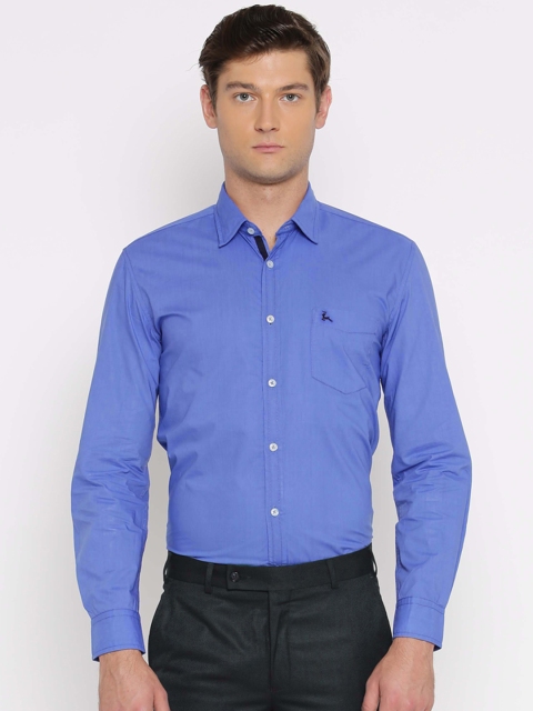 

Parx Men Blue Slim Fit Solid Formal Shirt