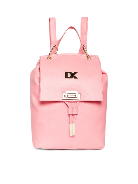 

Diana Korr Women Pink & Gold-Toned Solid Backpack