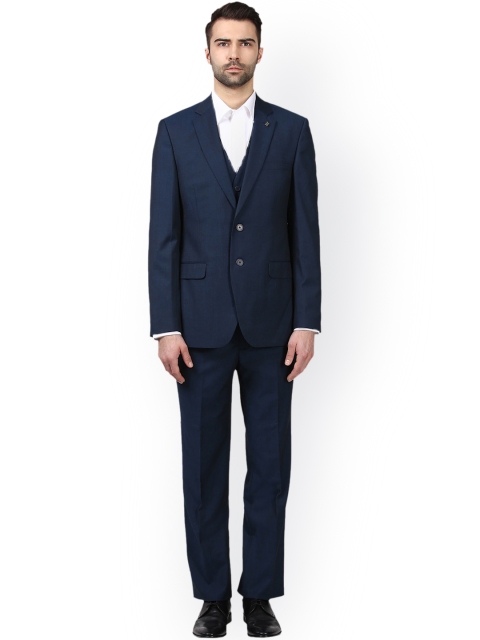 

Raymond Men Navy Blue Solid Woven Single-Breasted Formal Suit