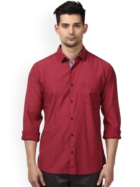 

Park Avenue Men Red Slim Fit Solid Formal Shirt