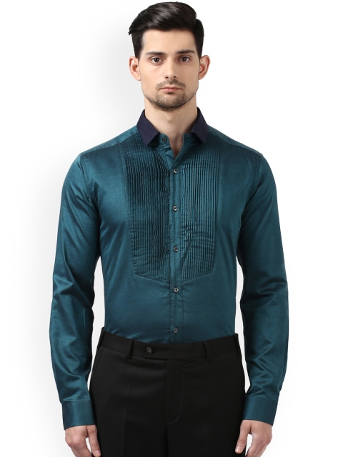 

Park Avenue Men Green Slim Fit Solid Formal Shirt