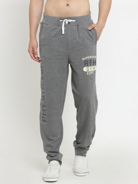 

JAINISH Men Grey Printed Slim Fit Joggers
