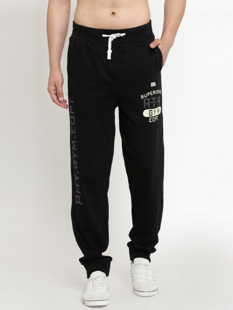 

JAINISH Men Black Printed Slim Fit Joggers