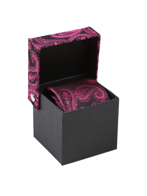 

Tossido Pink Woven Design Broad Tie