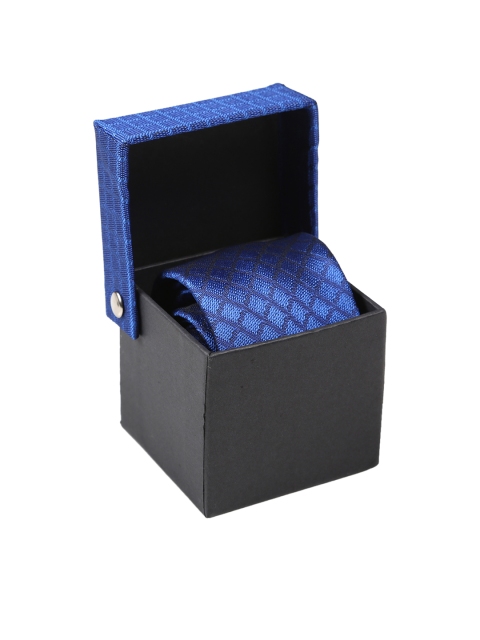 

Tossido Blue Woven Design Broad Tie
