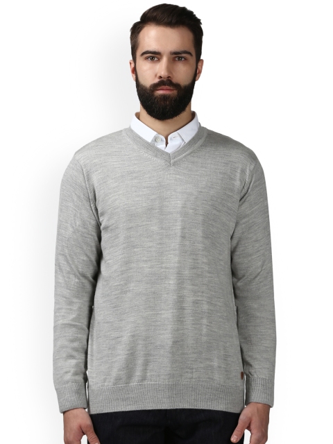 

Raymond Men Grey Solid Pullover