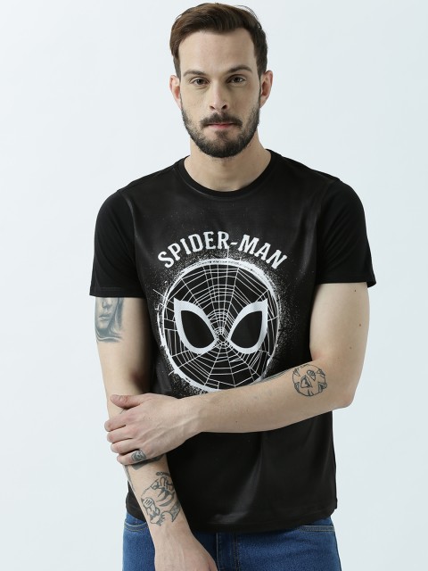 

Marvel by Wear Your Mind Men Black Printed Round Neck T-shirt