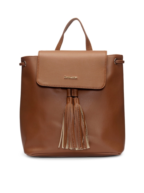 

David Jones Women Brown Solid Backpack