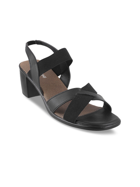 

Mochi Women Black Solid Block Heels