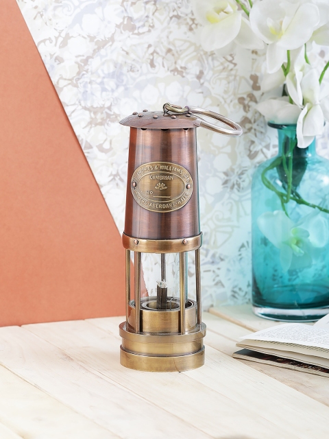 

Home Sparkle Bronze & Gold-Toned Hanging Oil Lamp Lantern