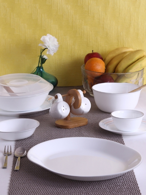 

Corelle White Printed Glass Dinner Set
