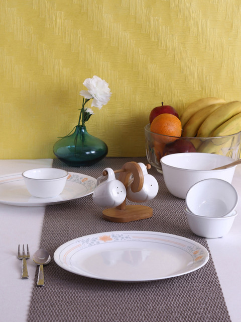

Corelle White 14-Pieces Printed Glass Dinner Set Set