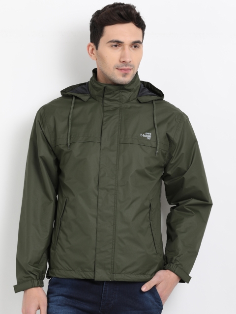 

t-base Olive Green Rainware Hooded Jacket