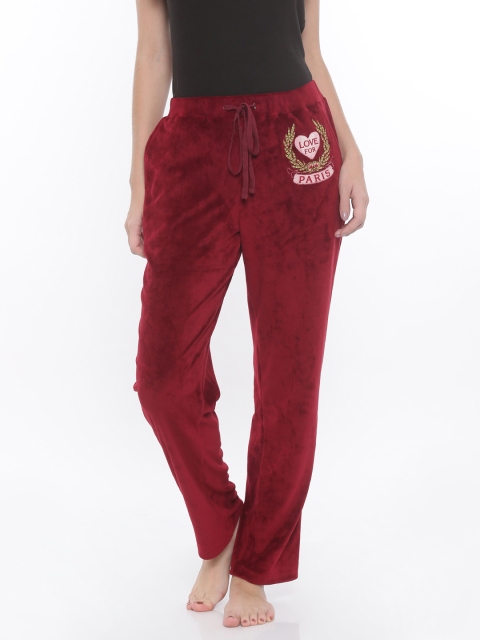 

Paris Velour Track Pant, Maroon