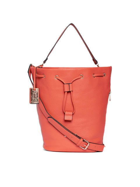 

Stella Ricci Orange Solid Tote Bag
