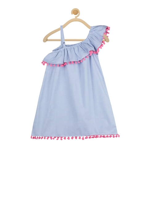

Budding Bees Girls Blue Solid A-Line Dress