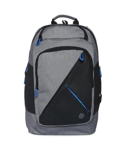 

United Colors of Benetton Unisex Black & Grey Colourblocked Backpack