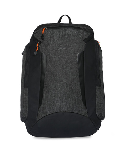 

United Colors of Benetton Unisex Black & Charcoal Colourblocked Backpack