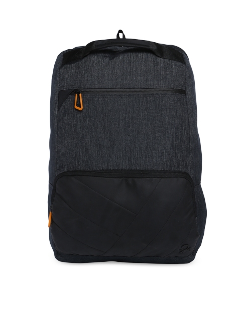 

United Colors of Benetton Unisex Black & Charcoal Solid Backpack