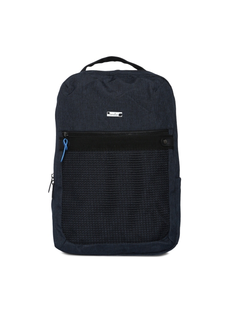 

United Colors of Benetton Unisex Blue & Black Solid Backpack