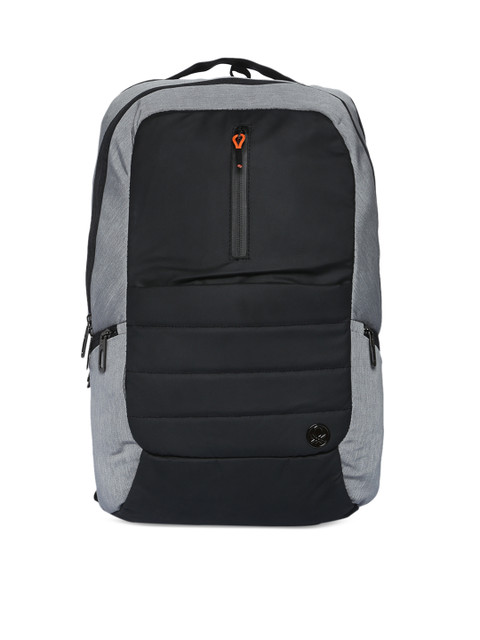 

United Colors of Benetton Unisex Black & Grey Colourblocked Backpack