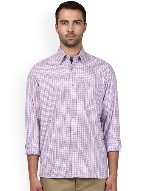 

ColorPlus Men Red & White Classic Regular Fit Checked Casual Shirt