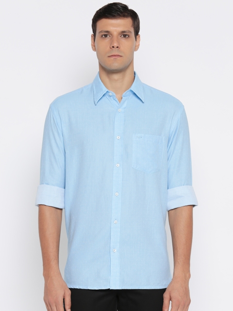 

ColorPlus Men Blue Classic Regular Fit Solid Casual Shirt