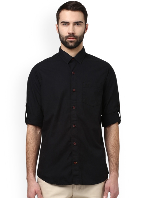 

ColorPlus Men Black Contemporary Regular Fit Solid Casual Shirt