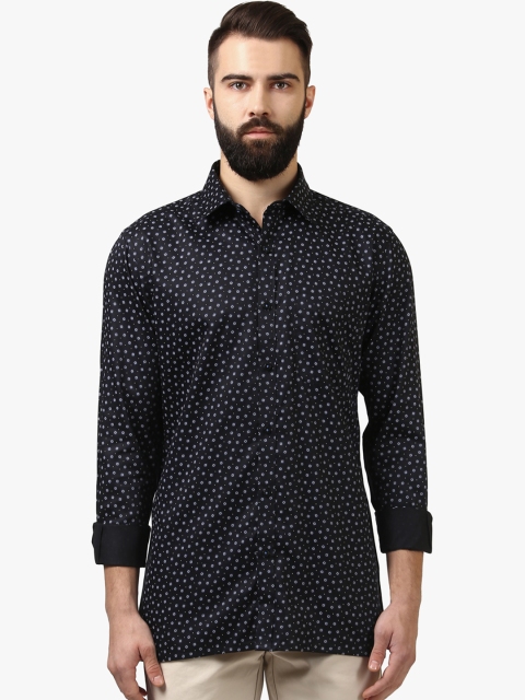 

Raymond Men Black Contemporary Regular Fit Printed Casual Shirt