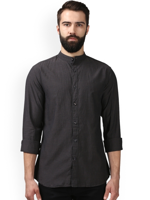 

Raymond Men Grey Slim Fit Printed Casual Shirt