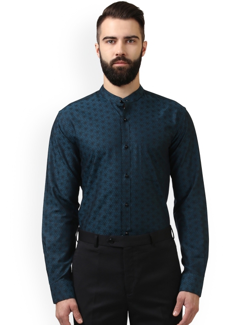

Raymond Men Blue Contemporary Regular Fit Printed Formal Shirt