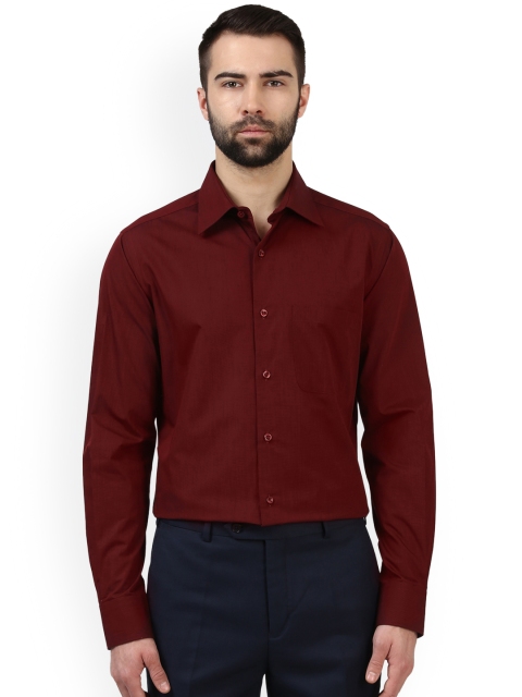 

Raymond Men Maroon Regular Fit Solid Formal Shirt