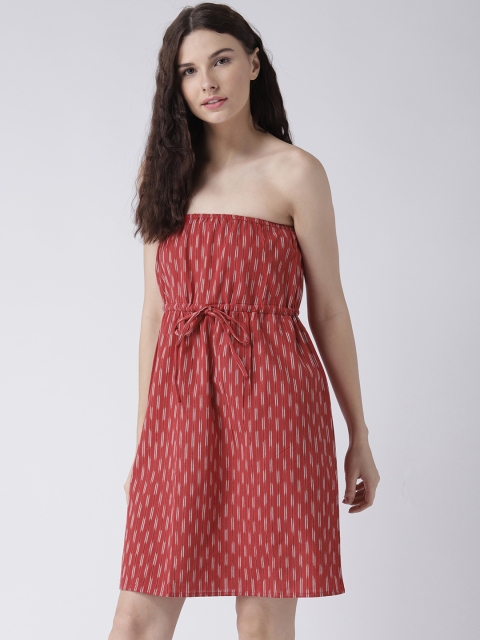 

pinwheel Women Red Printed A-Line Dress