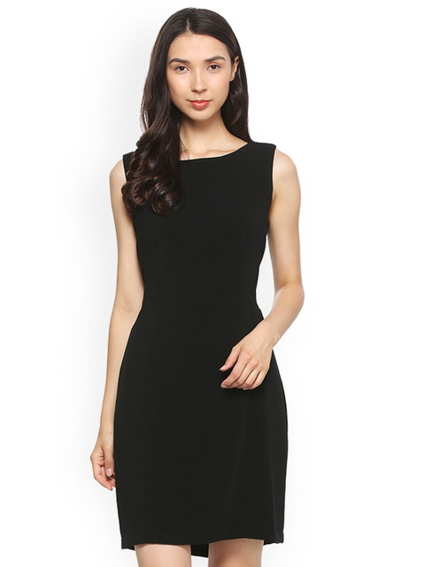 

Allen Solly Woman Women Black Solid Sheath Dress