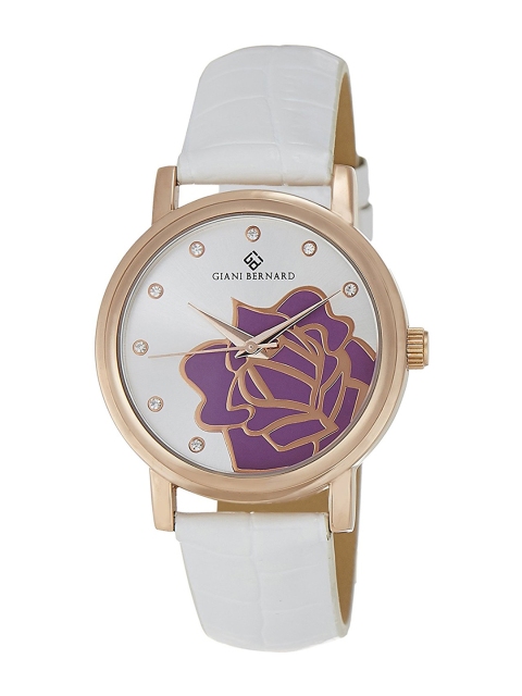 

Giani Bernard Women White & Purple Analogue Watch GBL-03F